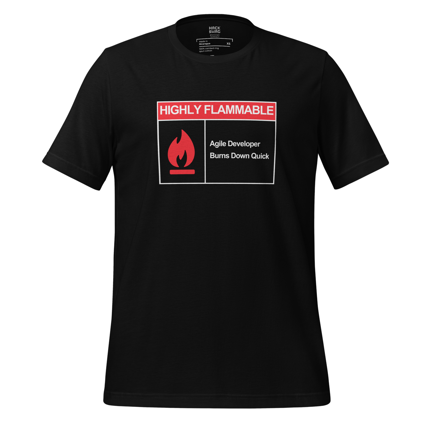 Highly Flammable - Danger Short Sleeve Unisex Tee