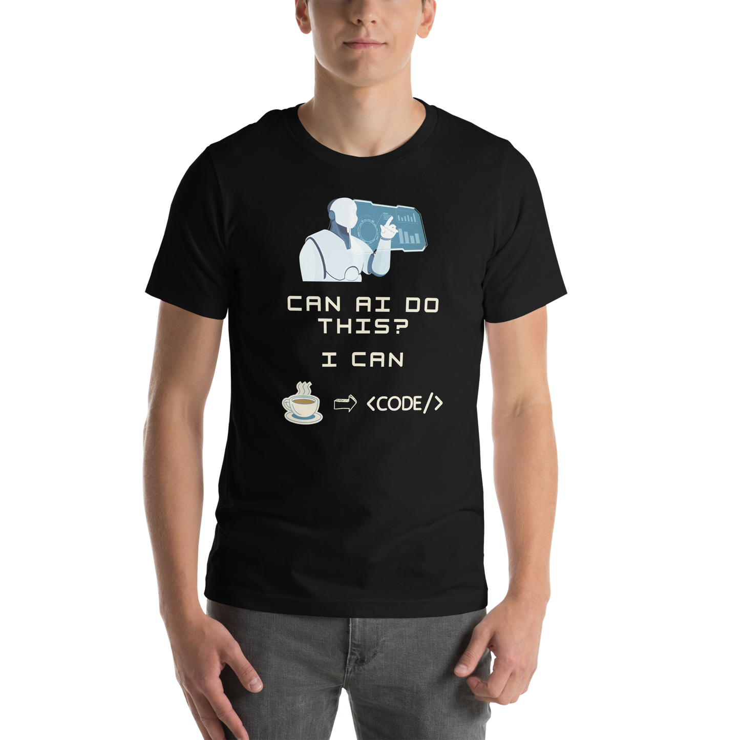 Can AI Do This? Short Sleeve Unisex Tee