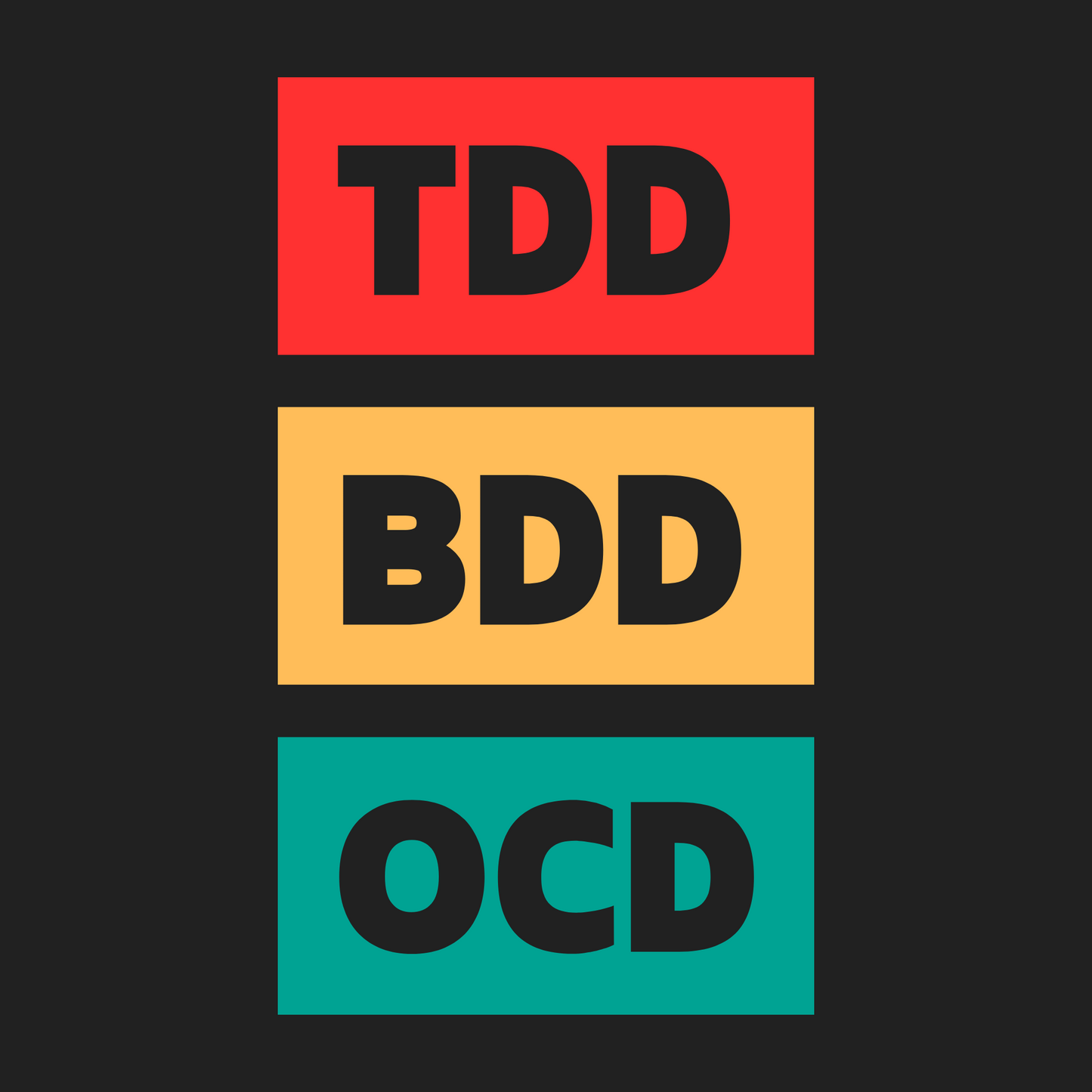 TDD • BDD • OCD Short Sleeve Unisex Tee