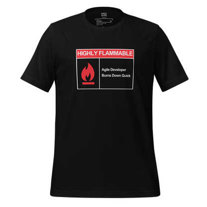 Highly Flammable - Danger Short Sleeve Unisex Tee