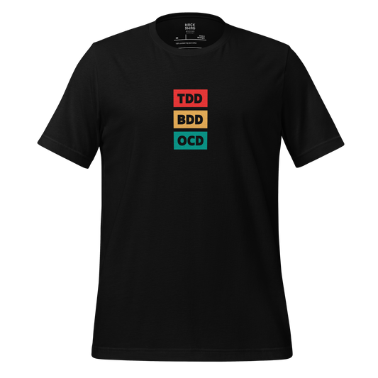 TDD • BDD • OCD Short Sleeve Unisex Tee