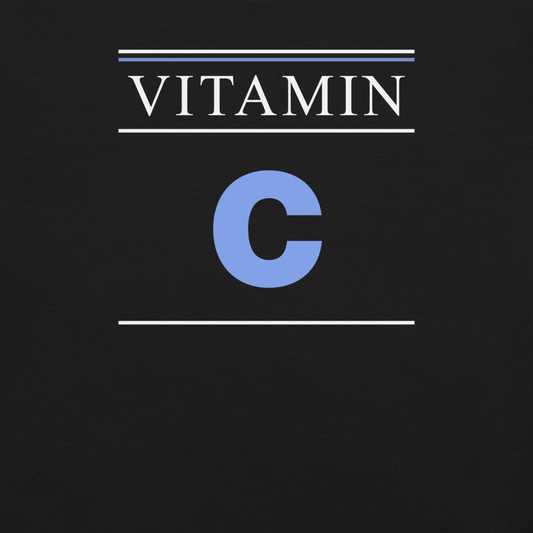 Text 'VITAMIN C' on a black background