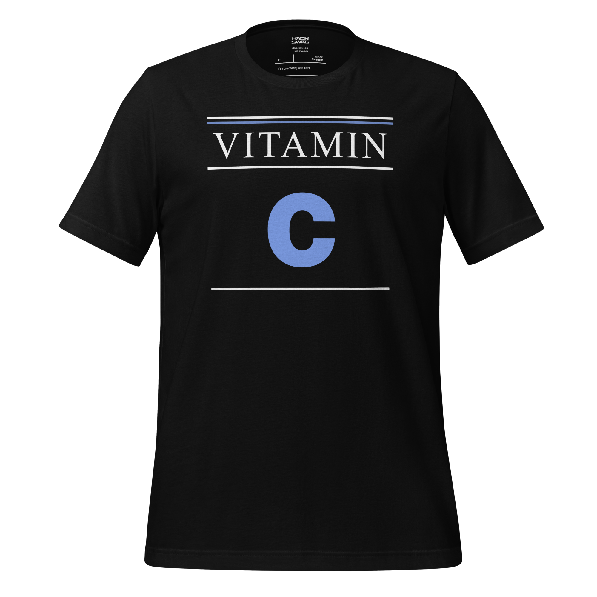 Black t-shirt with 'VITAMIN C' text
