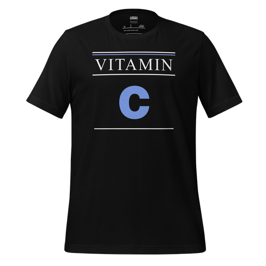Black t-shirt with 'VITAMIN C' text