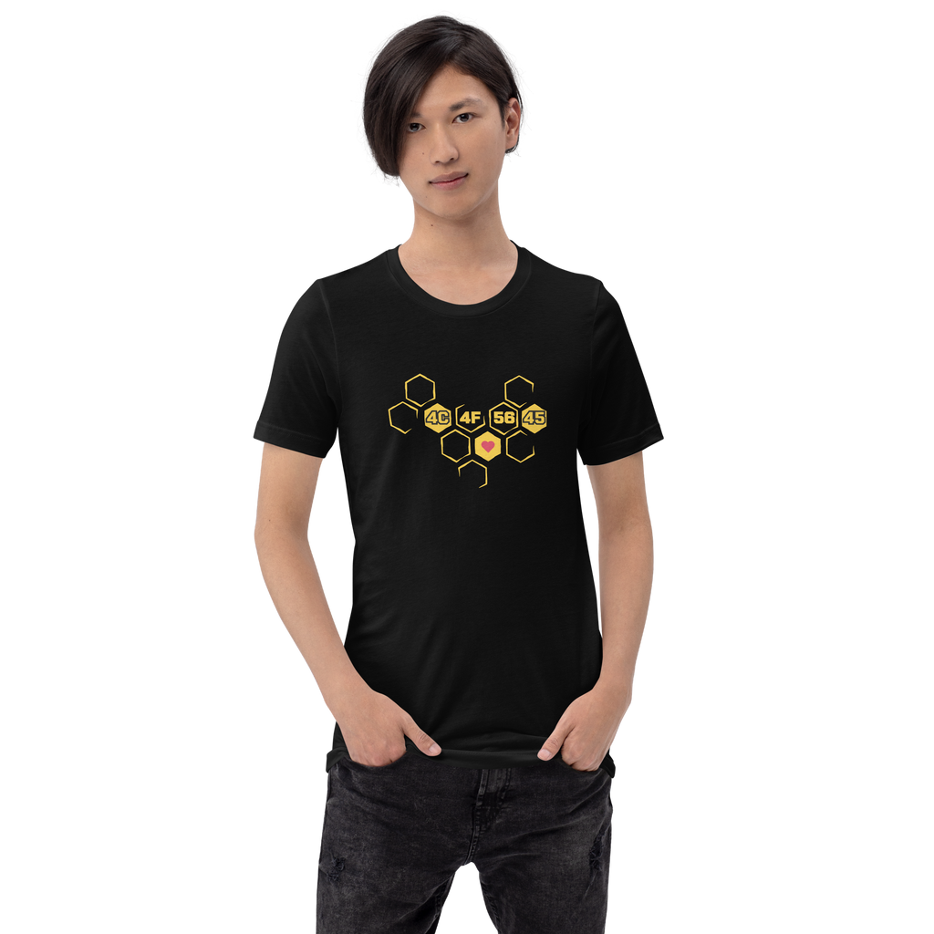 Hex Love unisex developer t-shirt — Hack Swag