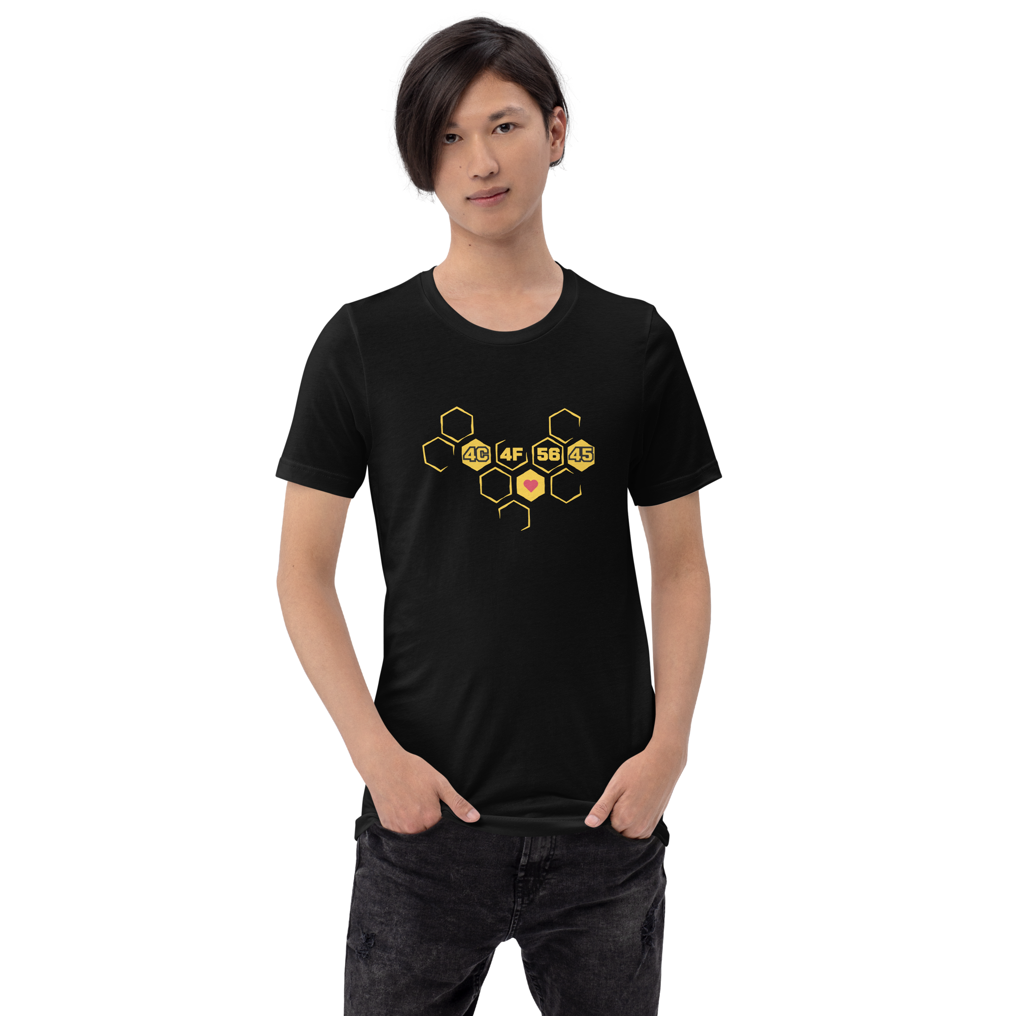 Hex Love unisex developer t-shirt — Hack Swag