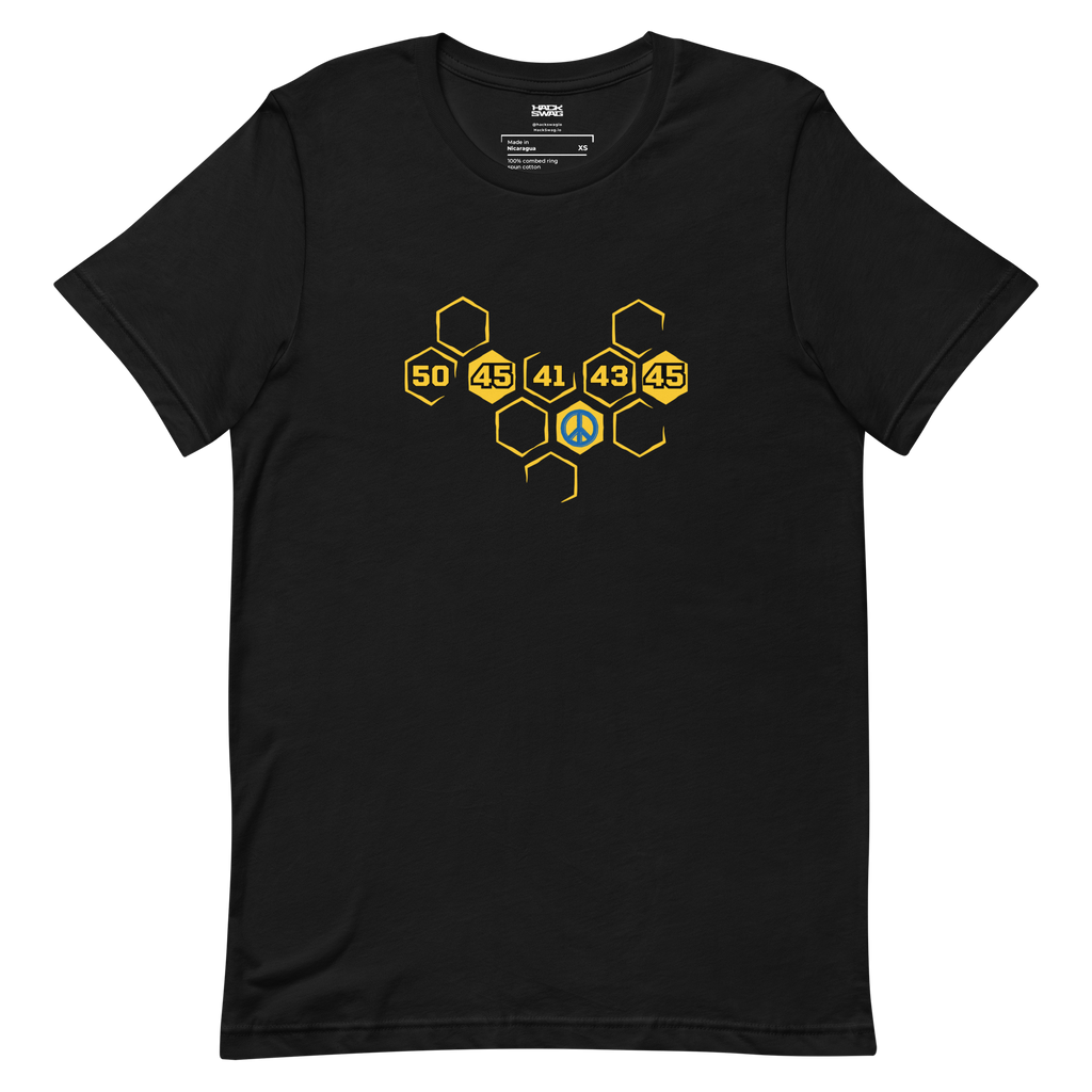 Hex Peace unisex developer t-shirt — Hack Swag