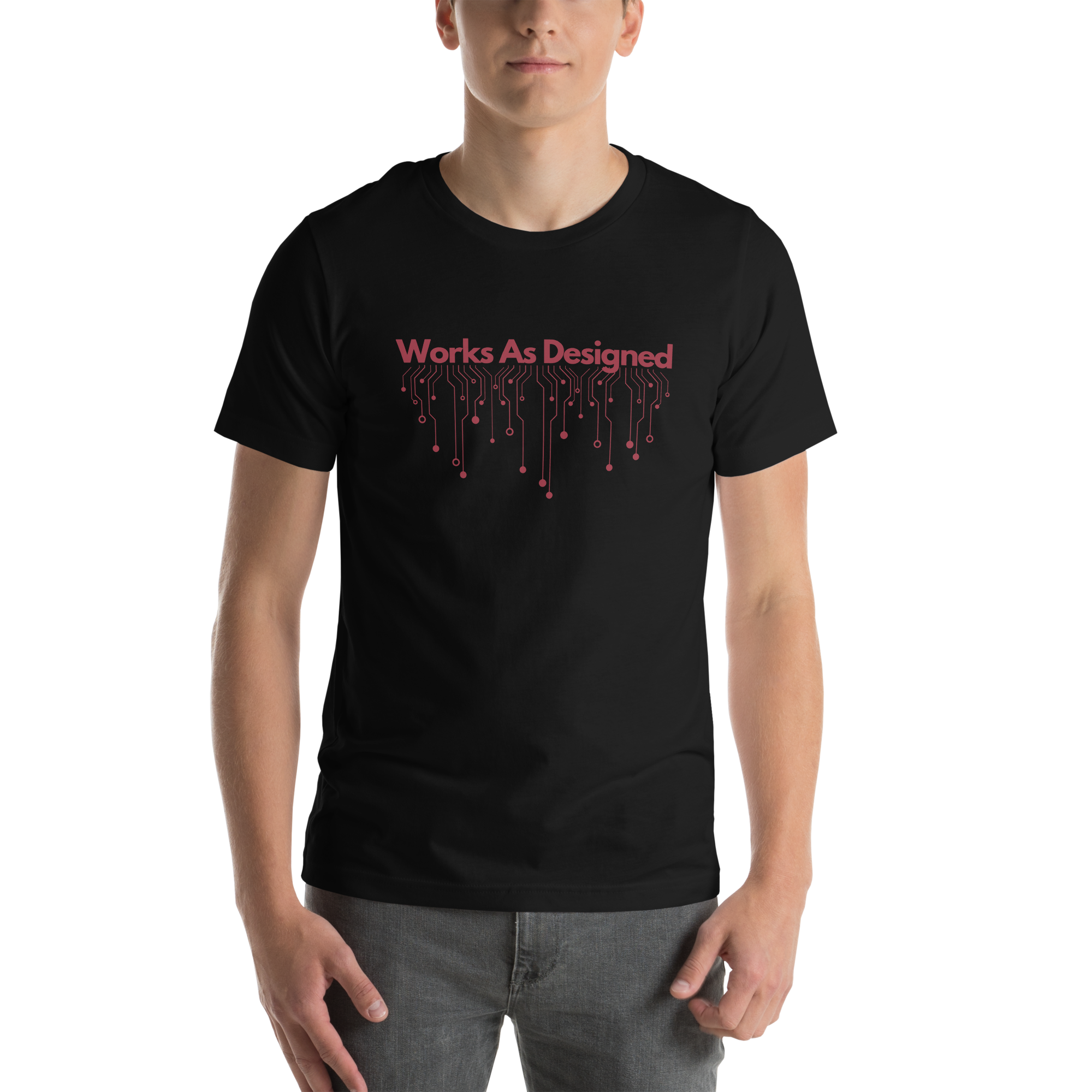 Works As Designed Lite unisex developer t-shirt - Hack Swag